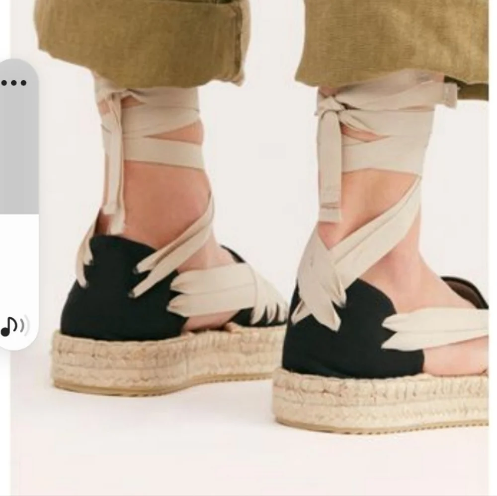 Free People Cecilia cotton wrap espadrille